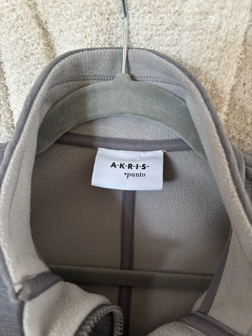 Akris Punto Women's Gray Zip-Front Wool Jacket